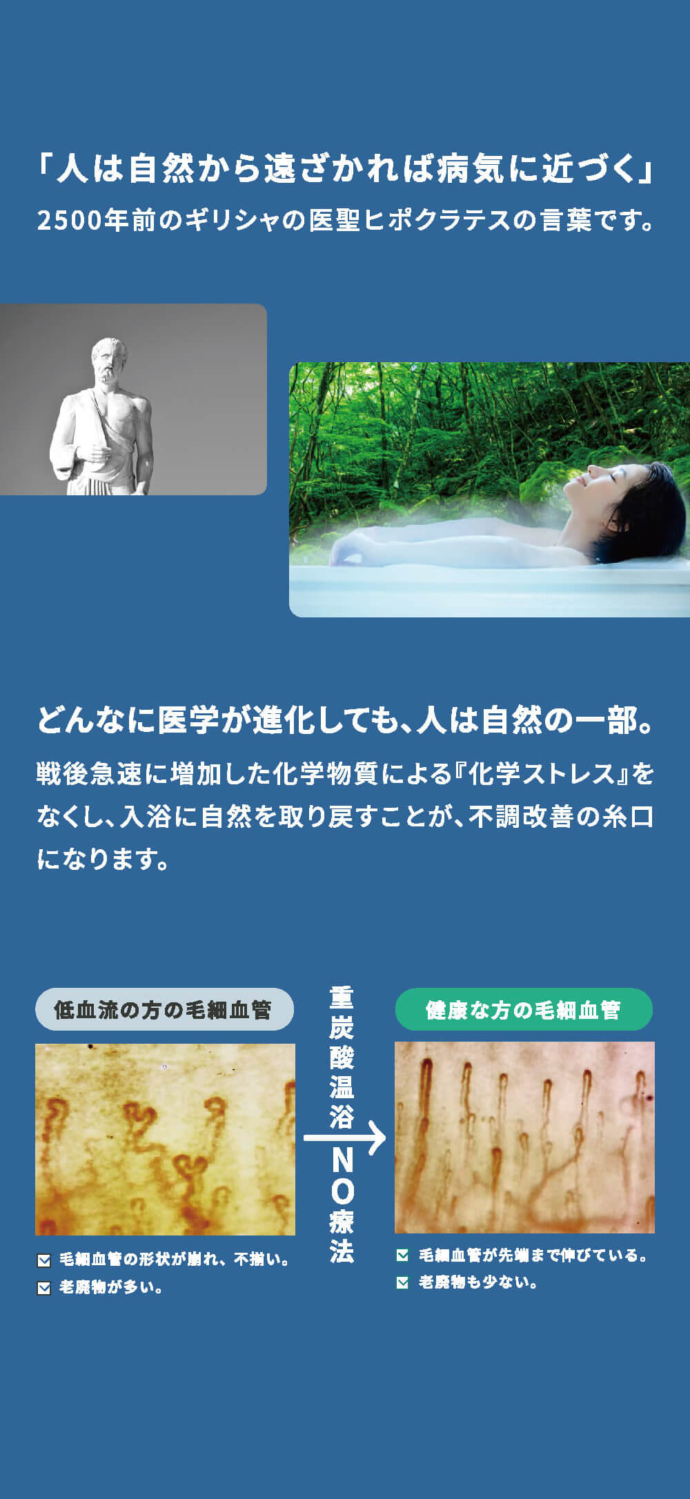 『人は自然から遠ざかれば病気に近づく』